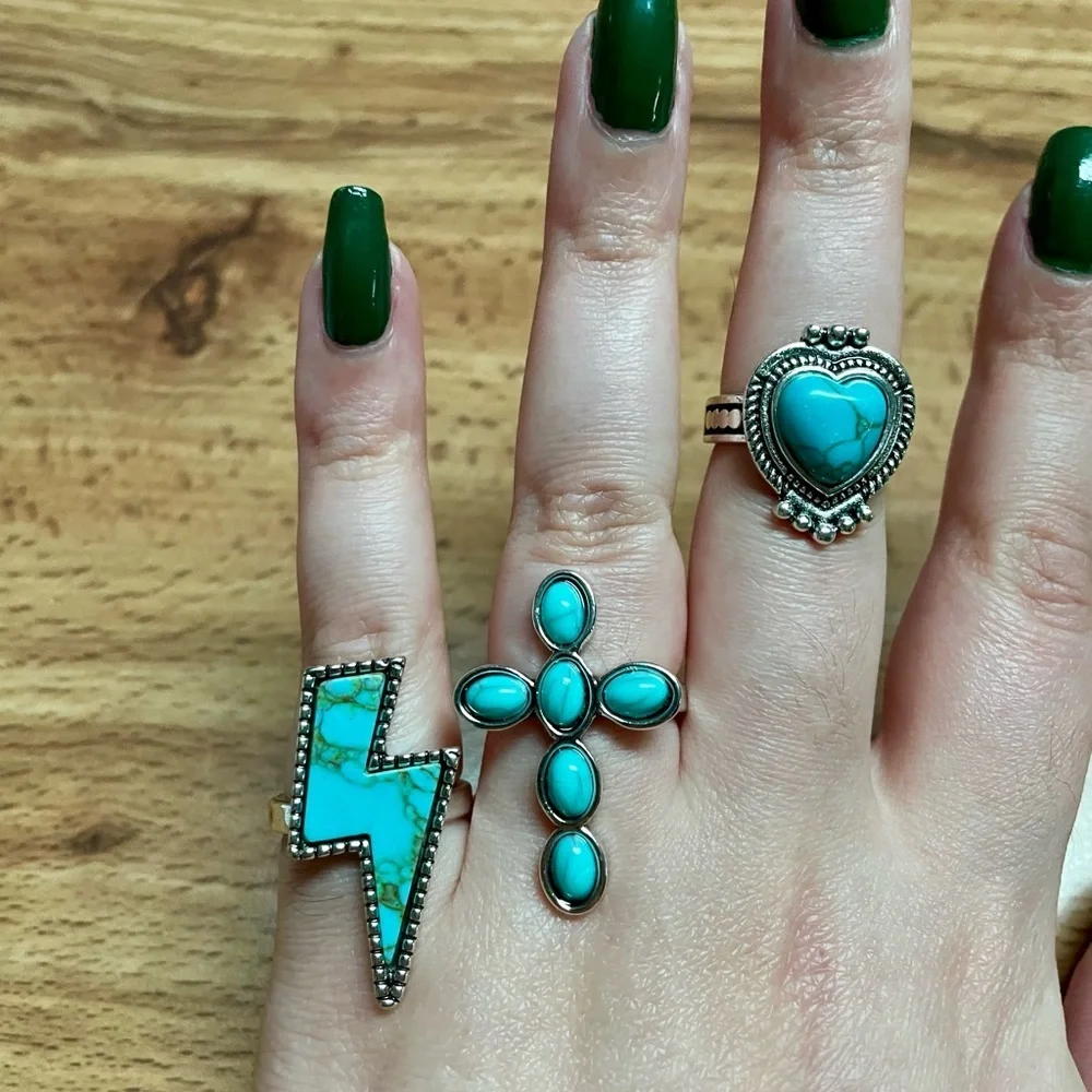 Bohemian 3 Piece Ring Set